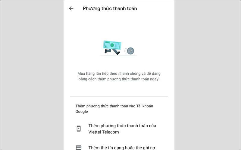 Đăng k&yacute; lại một phương thức thanh to&aacute;n mới dựa tr&ecirc;n hướng dẫn 